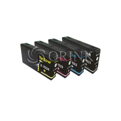 Premium Ink Cartridge ORINK cyan (11 ml) Epson WorkForce Pro WP-4000 SERIES / WP-4500 SERIES / WP-4015 DN / WP-4025 DW...